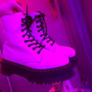 White Platform Dr Martins